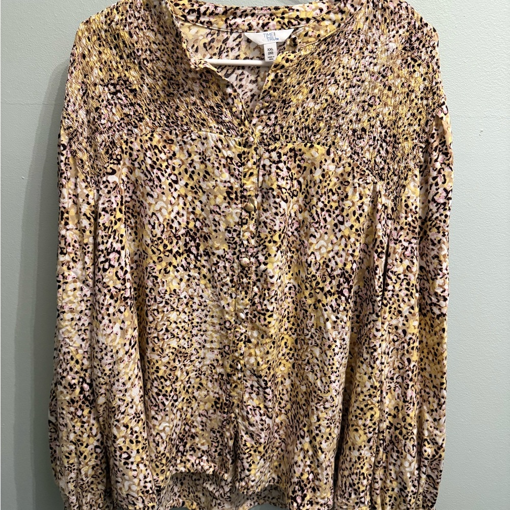 Time and Tru Print Blouse